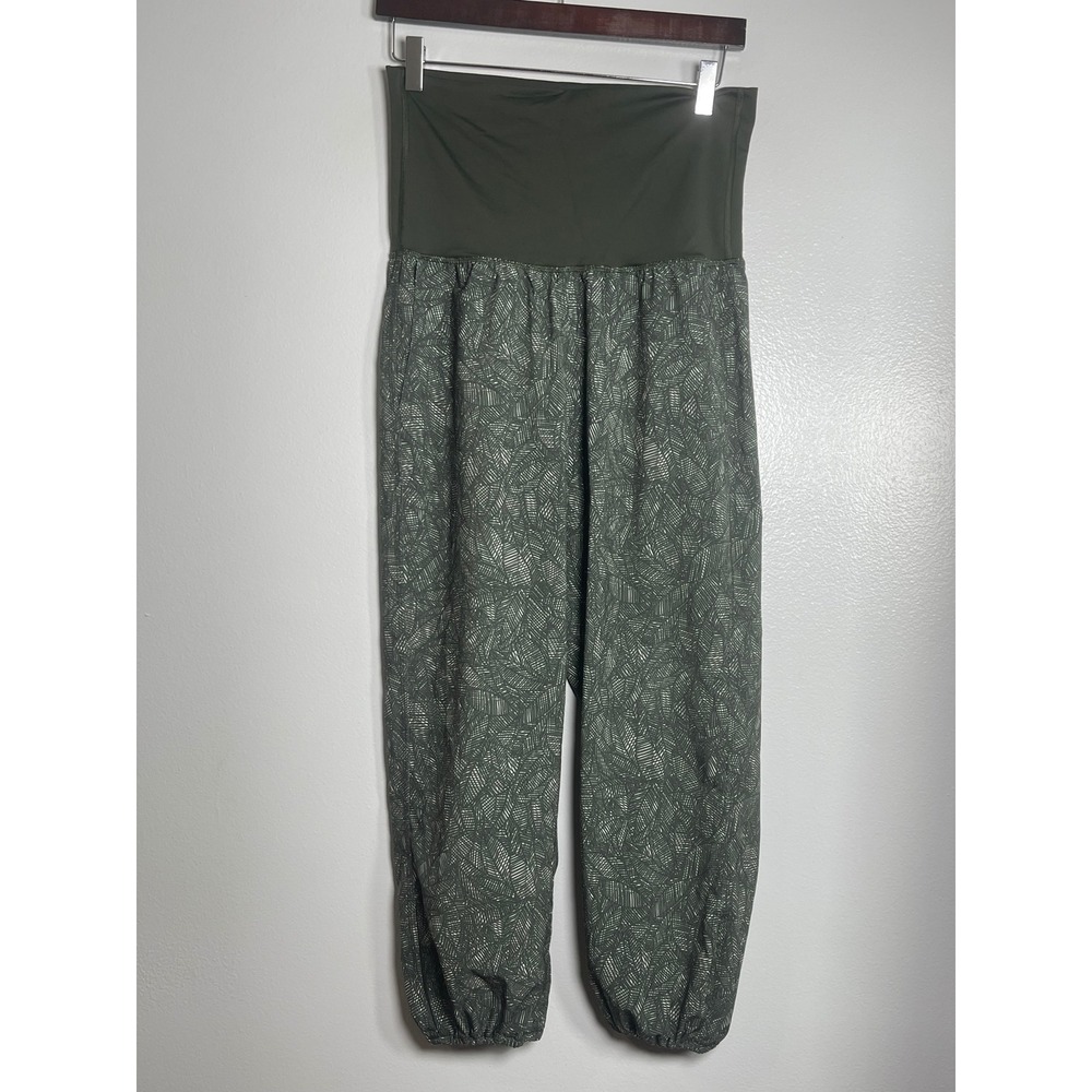 LULULEMON Om Pant Jazzy White Gator Green Size 6 Jogger Active Athleisure Dance